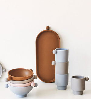 Petit plateau silicone INKA gris - Sozon