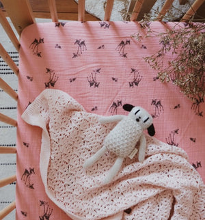 Drap housse OLIVIA taille S - rose foncé Faon