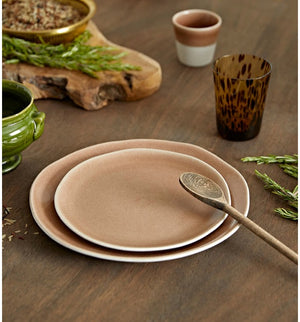 Grande assiette ronde MAGUELONE Châtaigne - Sozon