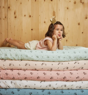 Drap housse OLIVIA taille S - rose clair Faon