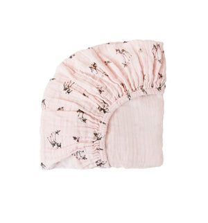 Drap housse OLIVIA taille S - rose clair Faon