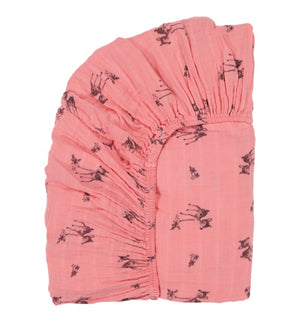 Drap housse OLIVIA taille S - rose foncé Faon