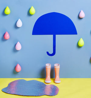 Set de 3 patères GOUTTE - Gris ciment - Sozon