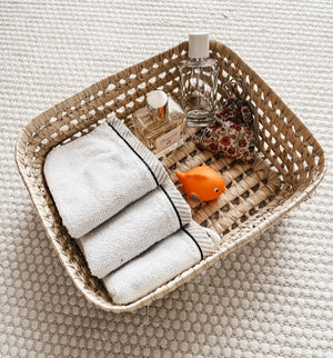 Petit panier de rangement en feuilles de palmier - Sozon