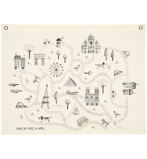 Carte de PARIS en tissu Rose in April - Sozon