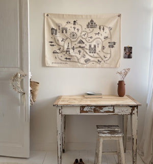 Carte de PARIS en tissu Rose in April - Sozon