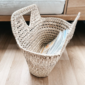 Porte-revues en feuilles de palmier - artisanat marocain