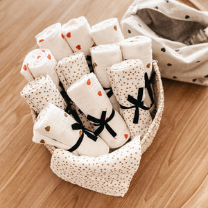 Lange BIANCA M - mini coeurs moutarde