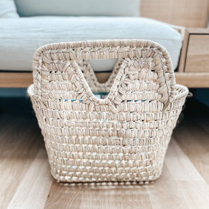 Porte-revues en feuilles de palmier - artisanat marocain