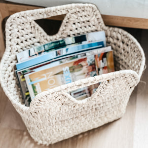 Porte-revues en feuilles de palmier - artisanat marocain
