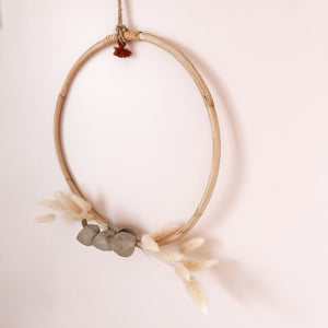 Cercle en bambou avec pompon