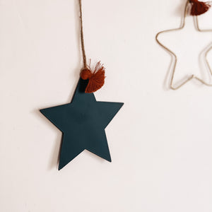 Suspensions ÉTOILE avec pompon - lot de 2