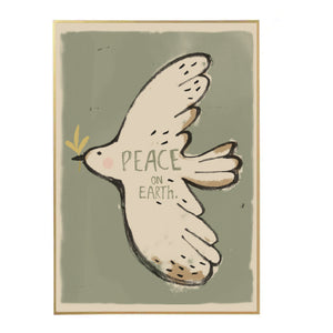 Grande affiche colombe "peace on earth"