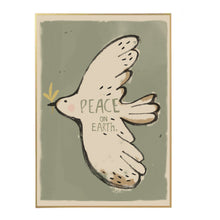 Charger l&#39;image dans la galerie, Grande affiche colombe &quot;peace on earth&quot;

