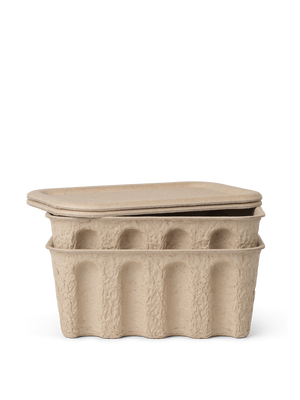 Boites de rangement en carton PULP (lot de 2) - petit modèle